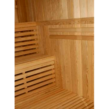 SunRay Tiburon 4-Person Indoor Traditional Sauna Double Bench with 6kW Harvia Heater